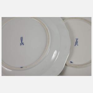 Meissen zwei Kuchenteller "Zwiebelmuster/Gold"