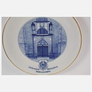 Meissen Paar Wandteller Ansicht Dresden/Wittenberg