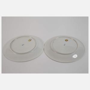 Meissen Paar Wandteller Ansicht Dresden/Wittenberg