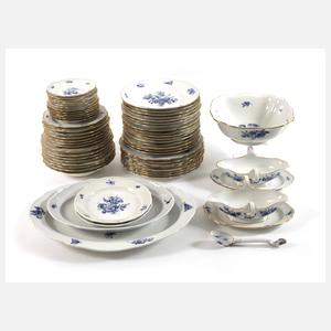 Meissen umfangreiches Speiseservice "Blaue Blume"