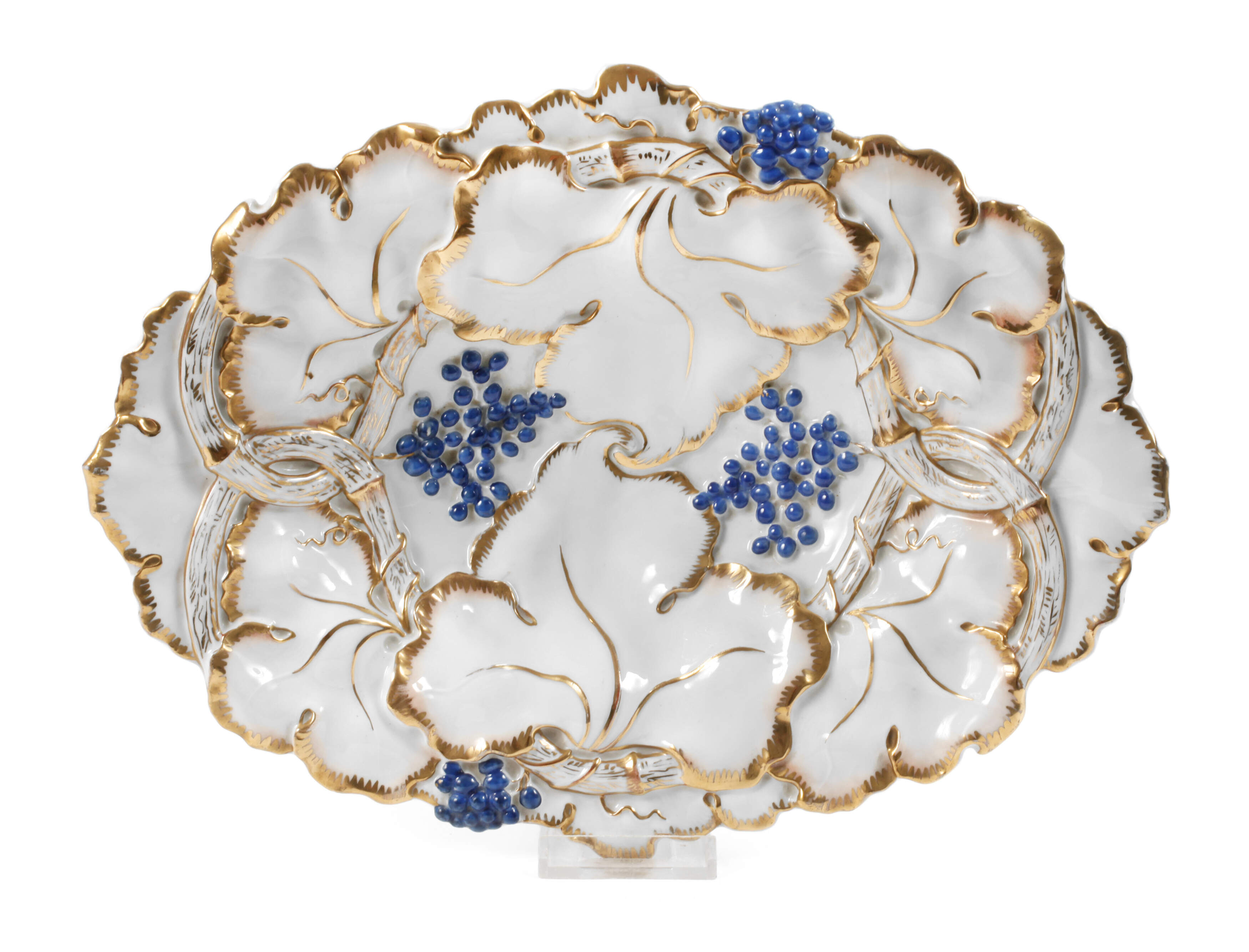 Meissen Prunkschale Weinrankenrelief