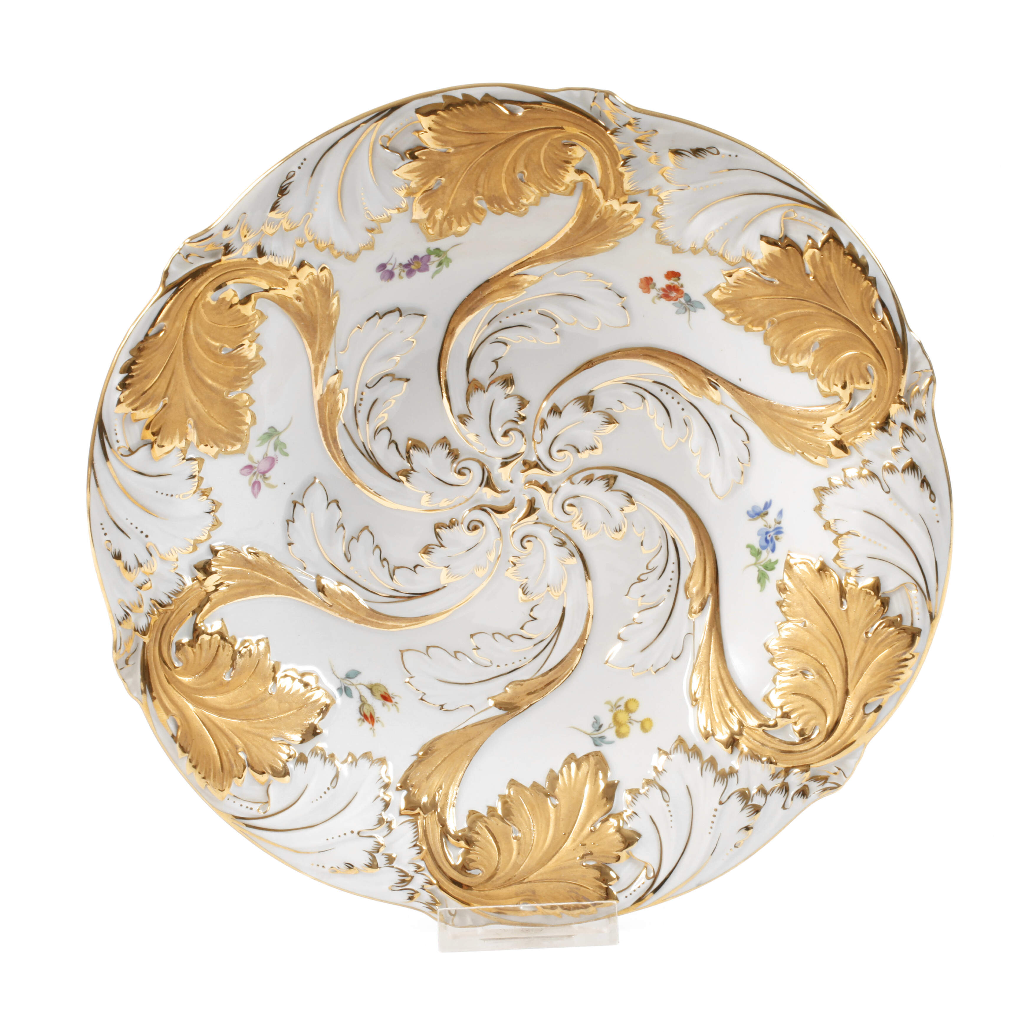 Meissen Prunkschale Streublümchendekor