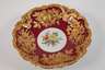 Meissen Prunkschale "Blumenbukett/Purpurfond"