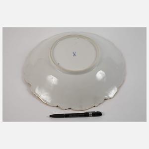 Meissen Prunkschale "Blumenbukett/Purpurfond"