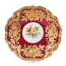 Meissen Prunkschale "Blumenbukett/Purpurfond"