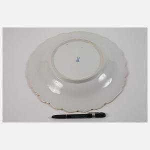 Meissen Prunkschale "Blumenbukett/Blaufond"