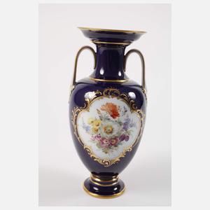 Meissen kleine Prunkvase Reiterszene