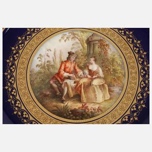 Meissen Prunkteller Figurenmalerei
