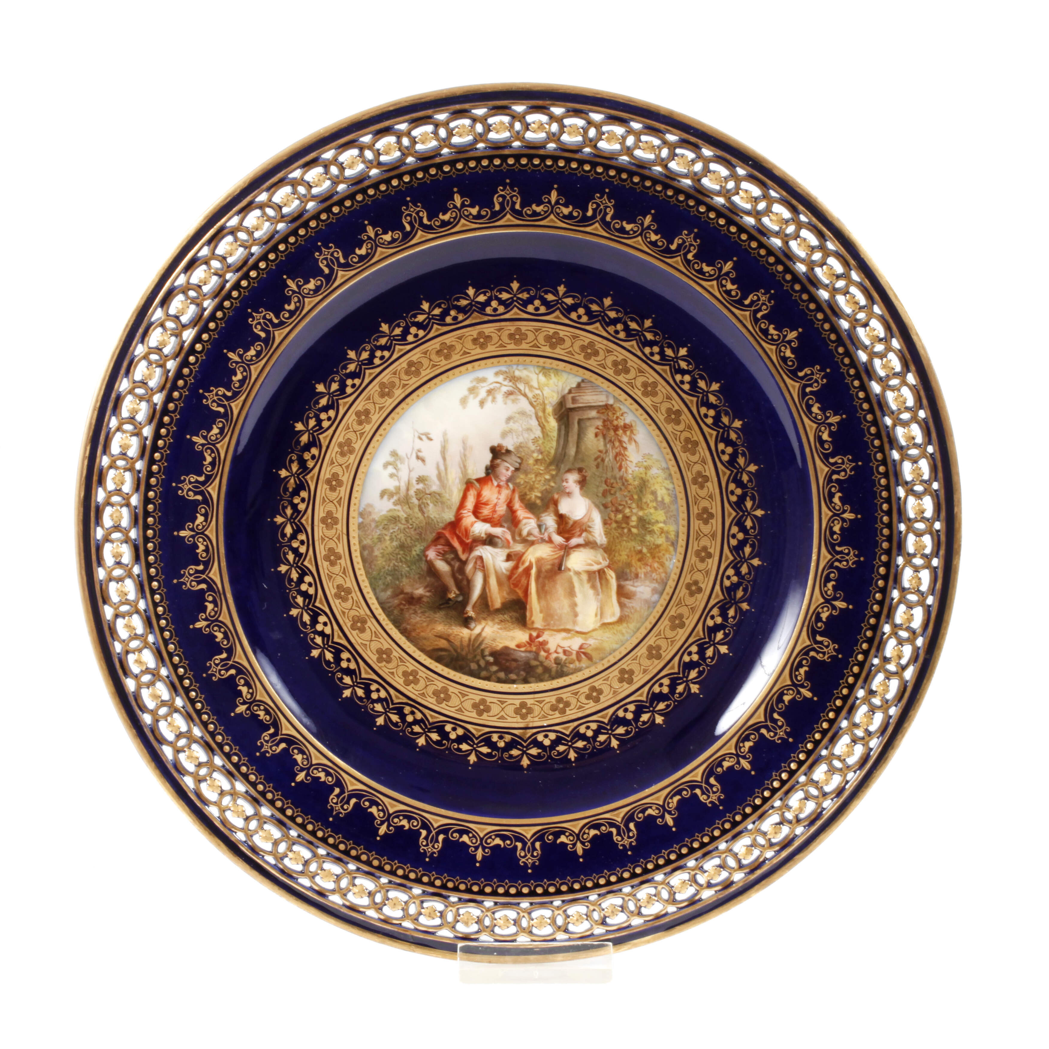 Meissen Prunkteller Figurenmalerei