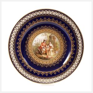Meissen Prunkteller Figurenmalerei