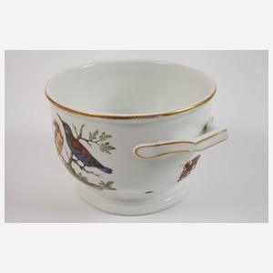 Meissen Kanne und Cachepot "Vogelmalerei"