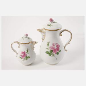 Meissen Kaffee-/Mokkaservice "Rote Rose"