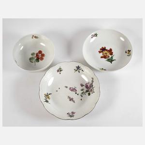 Meissen Konvolut Schalen Blumenmalerei