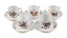 Meissen fünf Tassen mit Untertassen Punktzeit