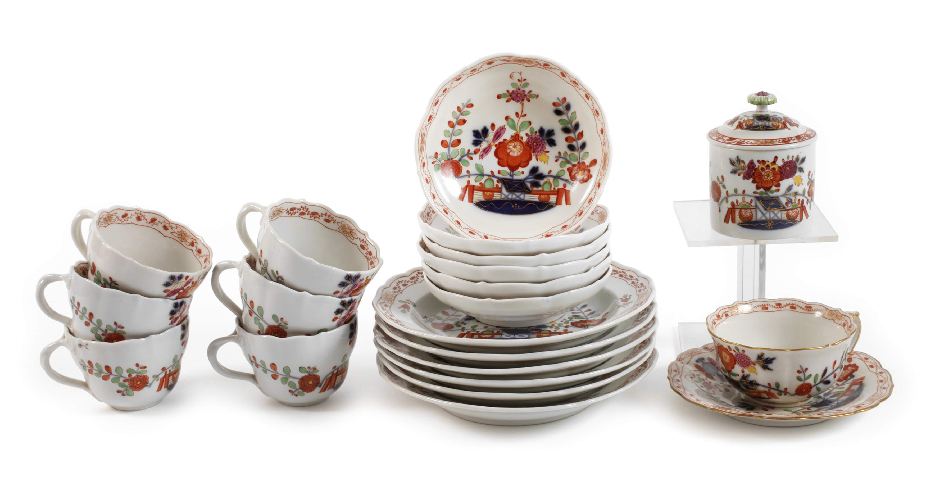 Meissen Konvolut "Tischchenmuster"