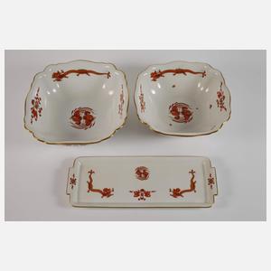 Meissen Speiseservice "Reicher Drache, rot"