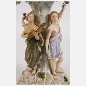 Meissen großer Tafelaufsatz mit Bacchanten
