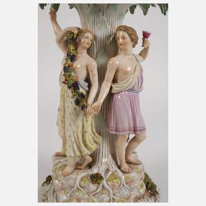 Meissen großer Tafelaufsatz mit Bacchanten