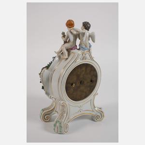 Meissen Tischuhr mit Amoretten