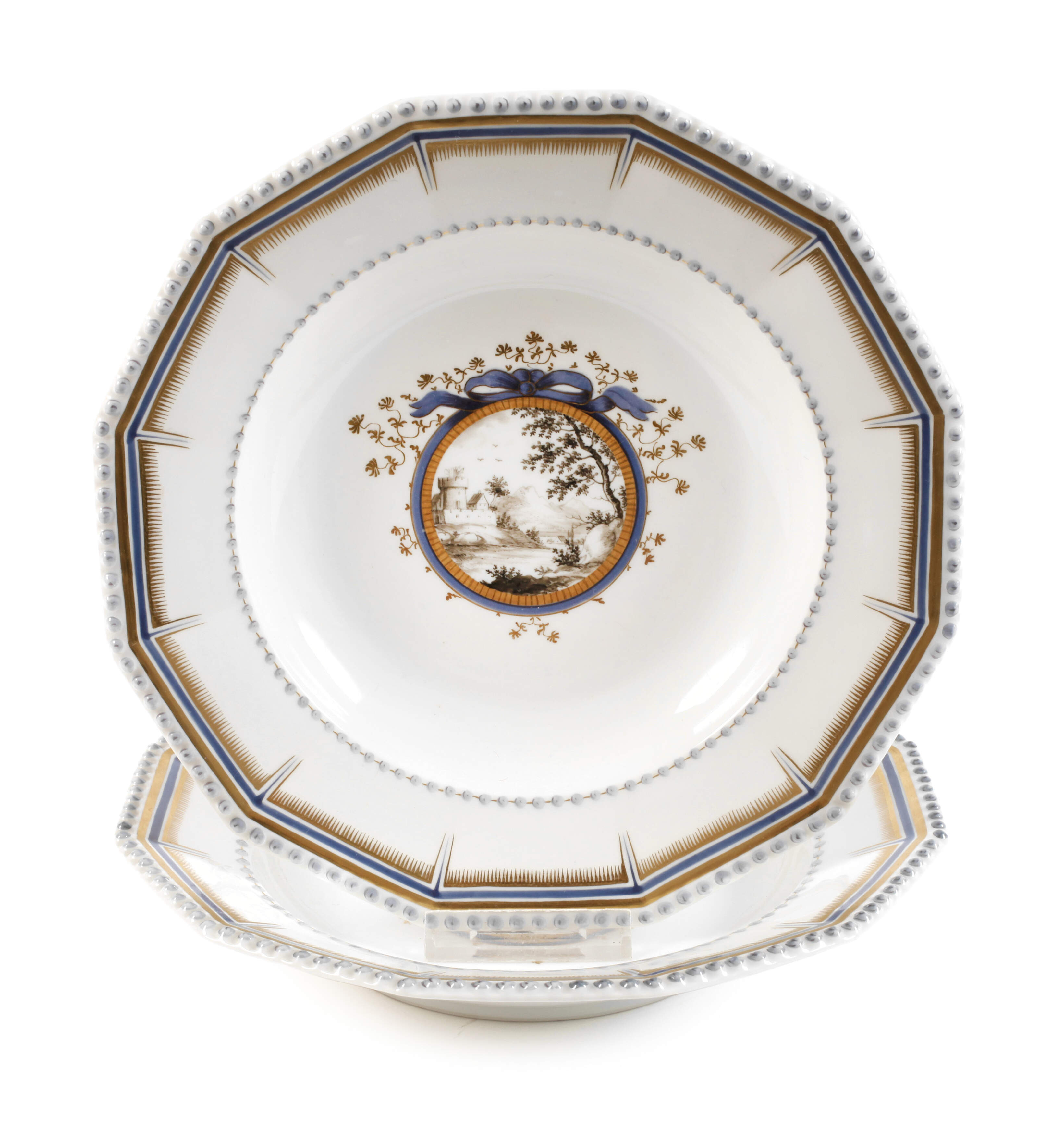 Nymphenburg Paar Prunkteller "Perl"