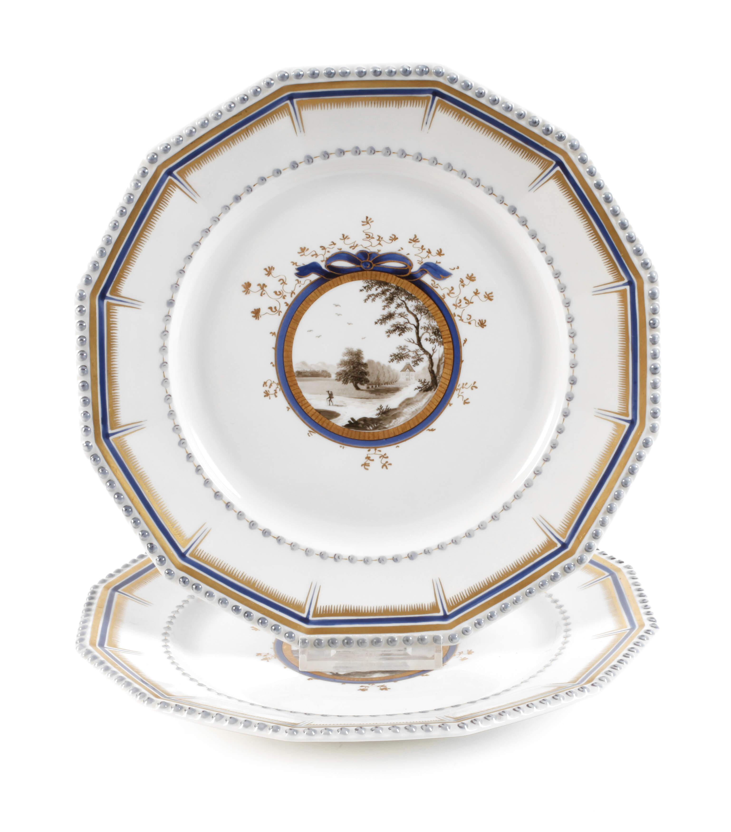 Nymphenburg Paar Prunkteller "Perl"