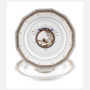 Nymphenburg Paar Prunkteller "Perl"