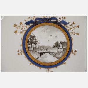 Nymphenburg drei Prunkteller "Perl"