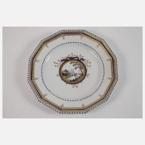 Nymphenburg drei Prunkteller "Perl"