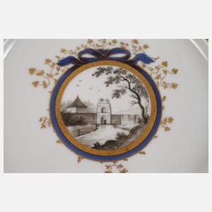 Nymphenburg drei Prunkteller "Perl"