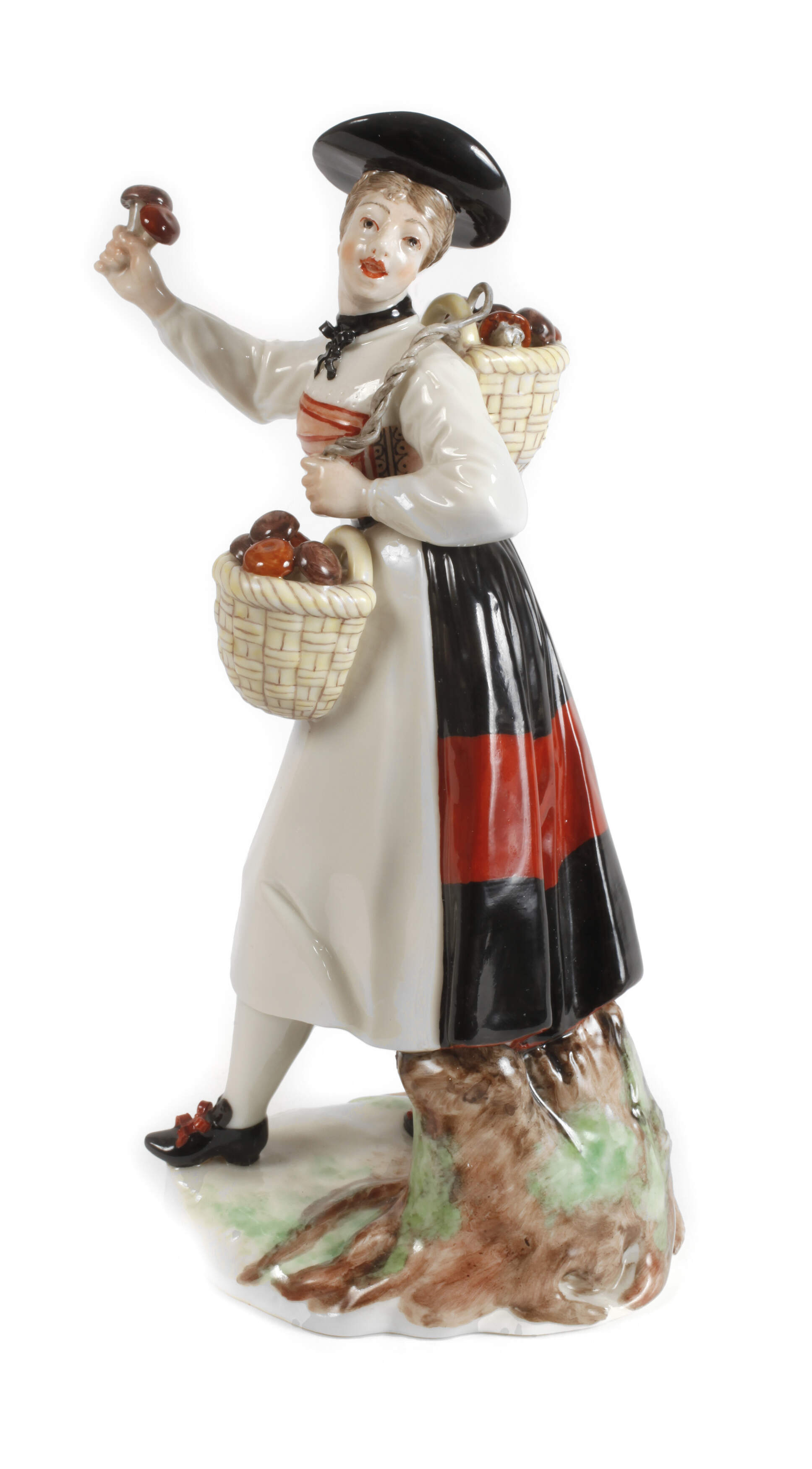 Nymphenburg "Schwammerlverkäuferin"