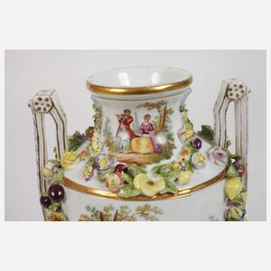 Potschappel Prunkvase mit Figurenmalerei