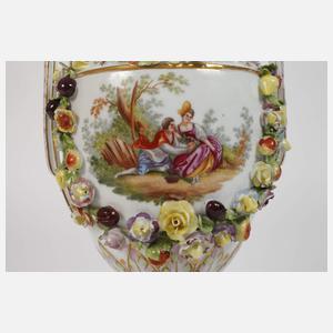 Potschappel Prunkvase mit Figurenmalerei