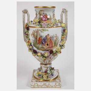 Potschappel Prunkvase mit Figurenmalerei