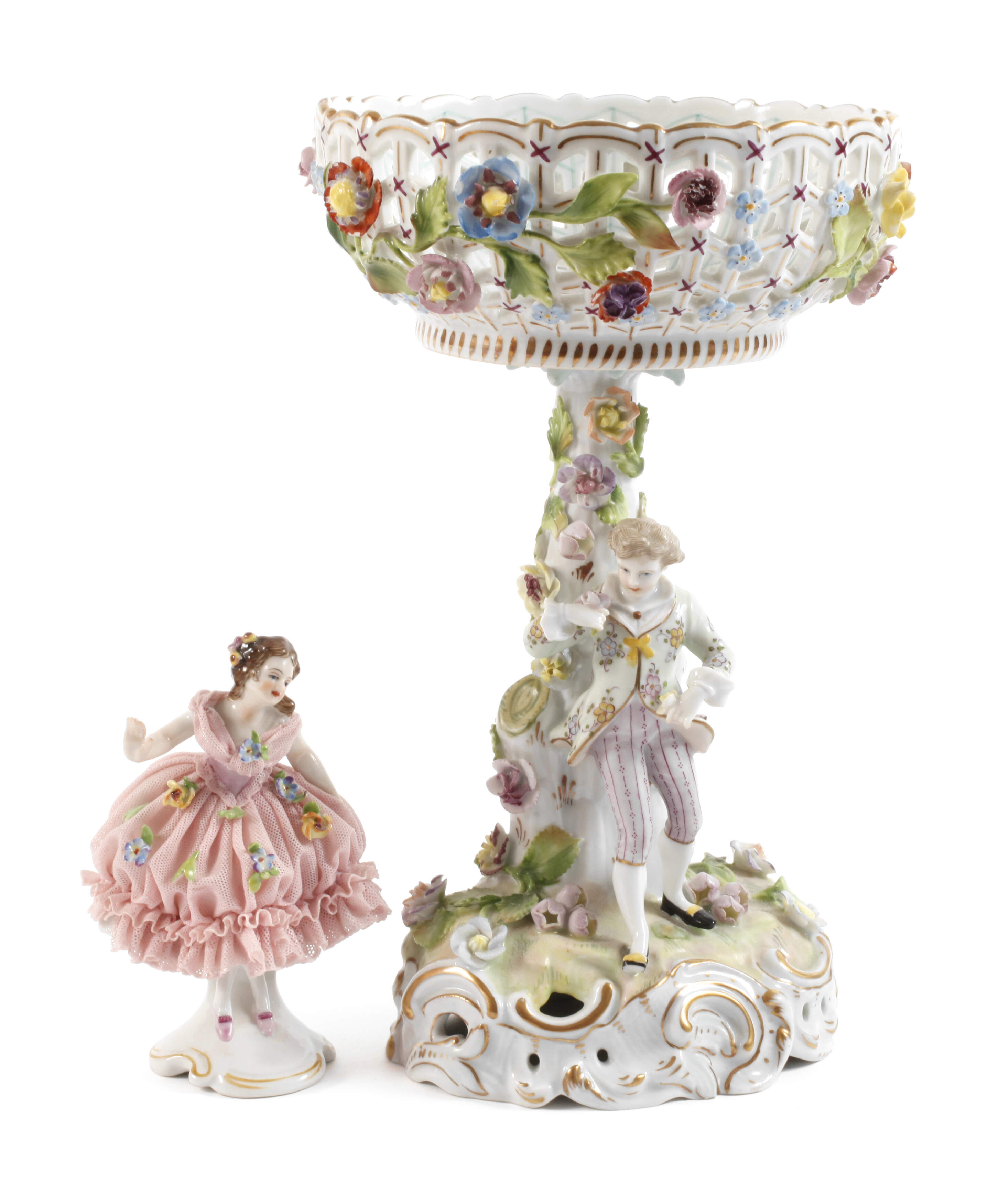 Potschappel Tafelaufsatz und Spitzentänzerin