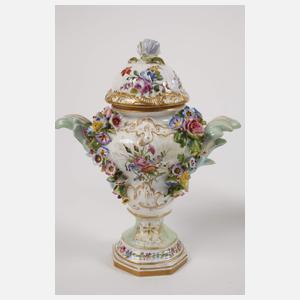 Paar kleine Prunkvasen Vogelmalerei