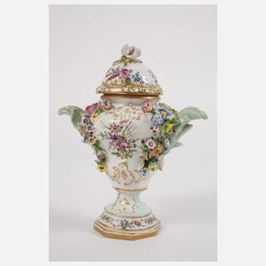 Paar kleine Prunkvasen Vogelmalerei