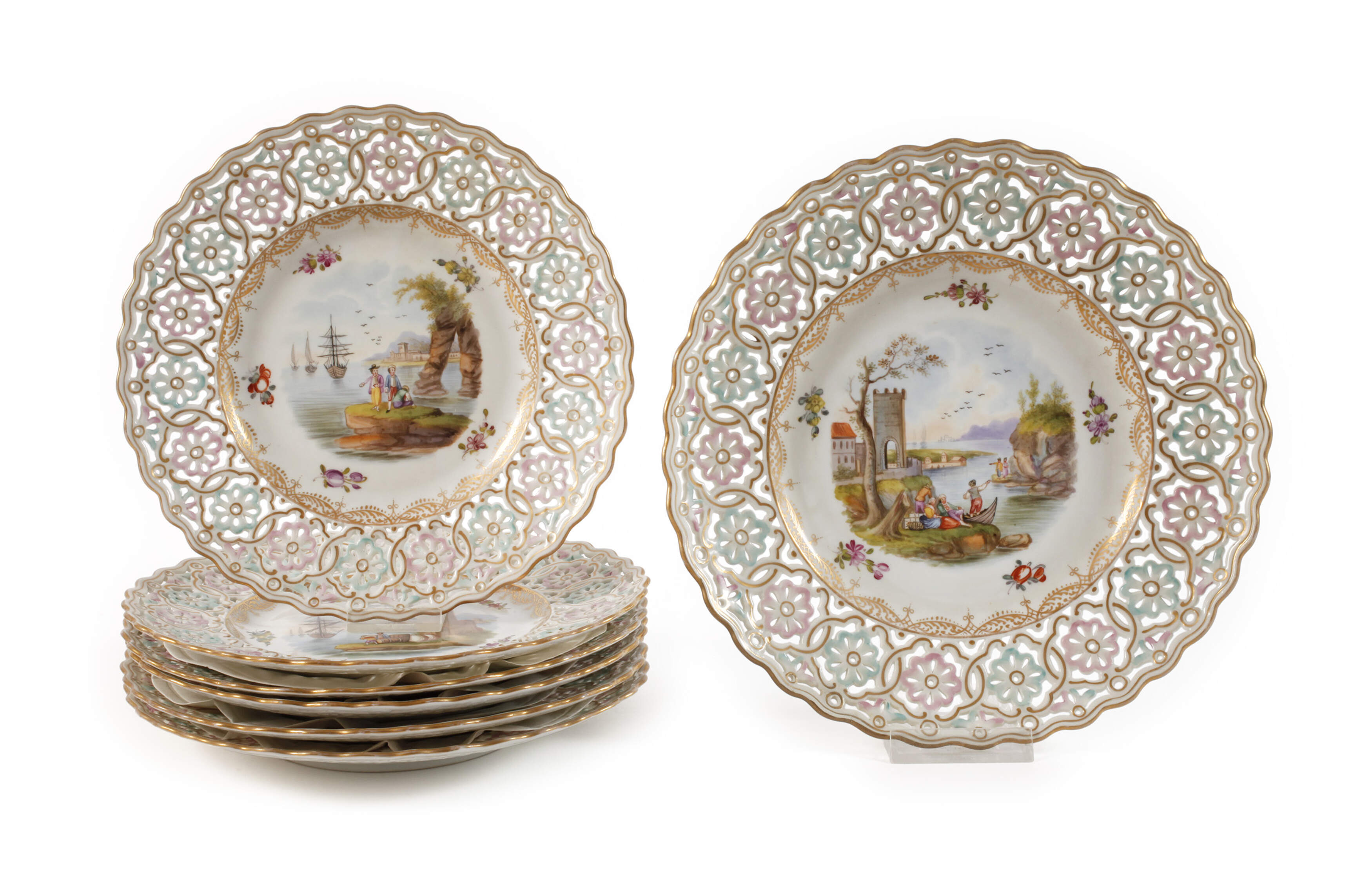 Donath & Co. Dresden Prunkset Figurenmalerei