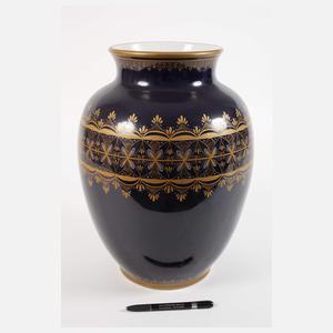 Paar große Prunkvasen Wildmalerei