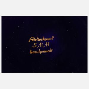 Paar große Prunkvasen Wildmalerei