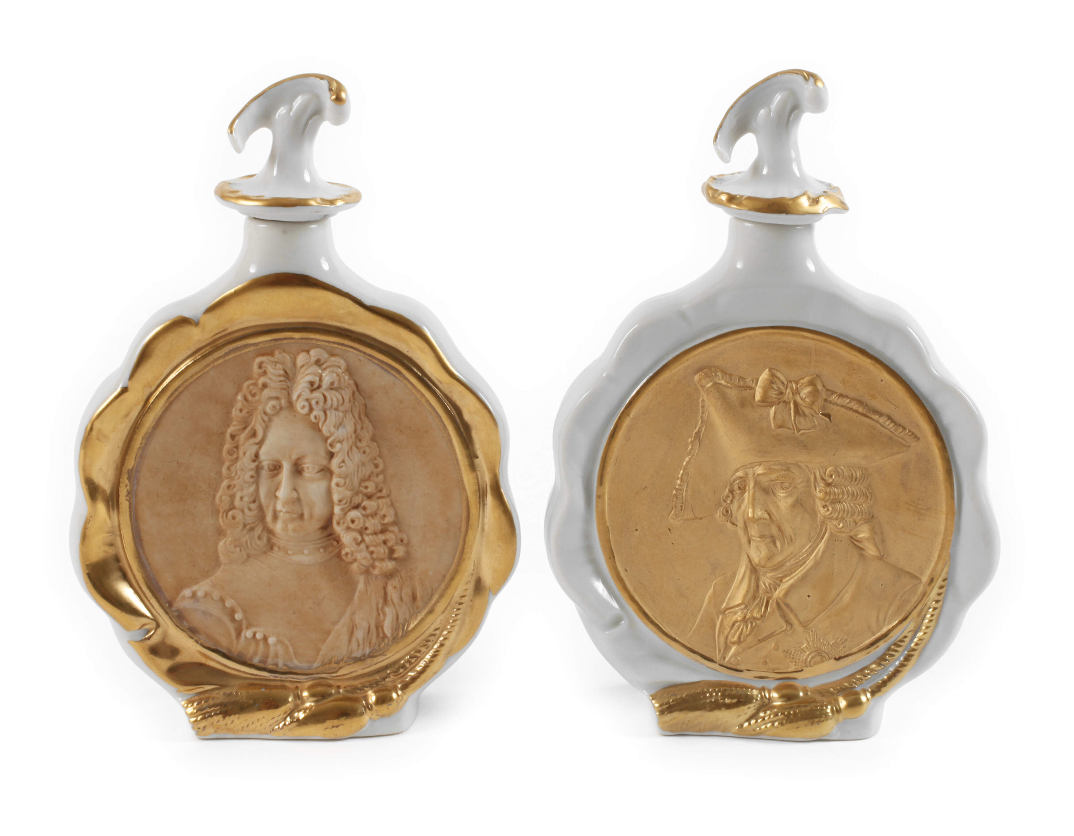 Scheibe-Alsbach Paar patriotische Schnapsflaschen