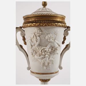 Schwarza-Saalbahn Paar Prunkvasen mit Montur