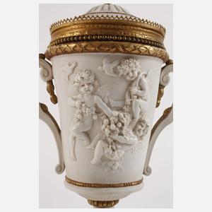 Schwarza-Saalbahn Paar Prunkvasen mit Montur