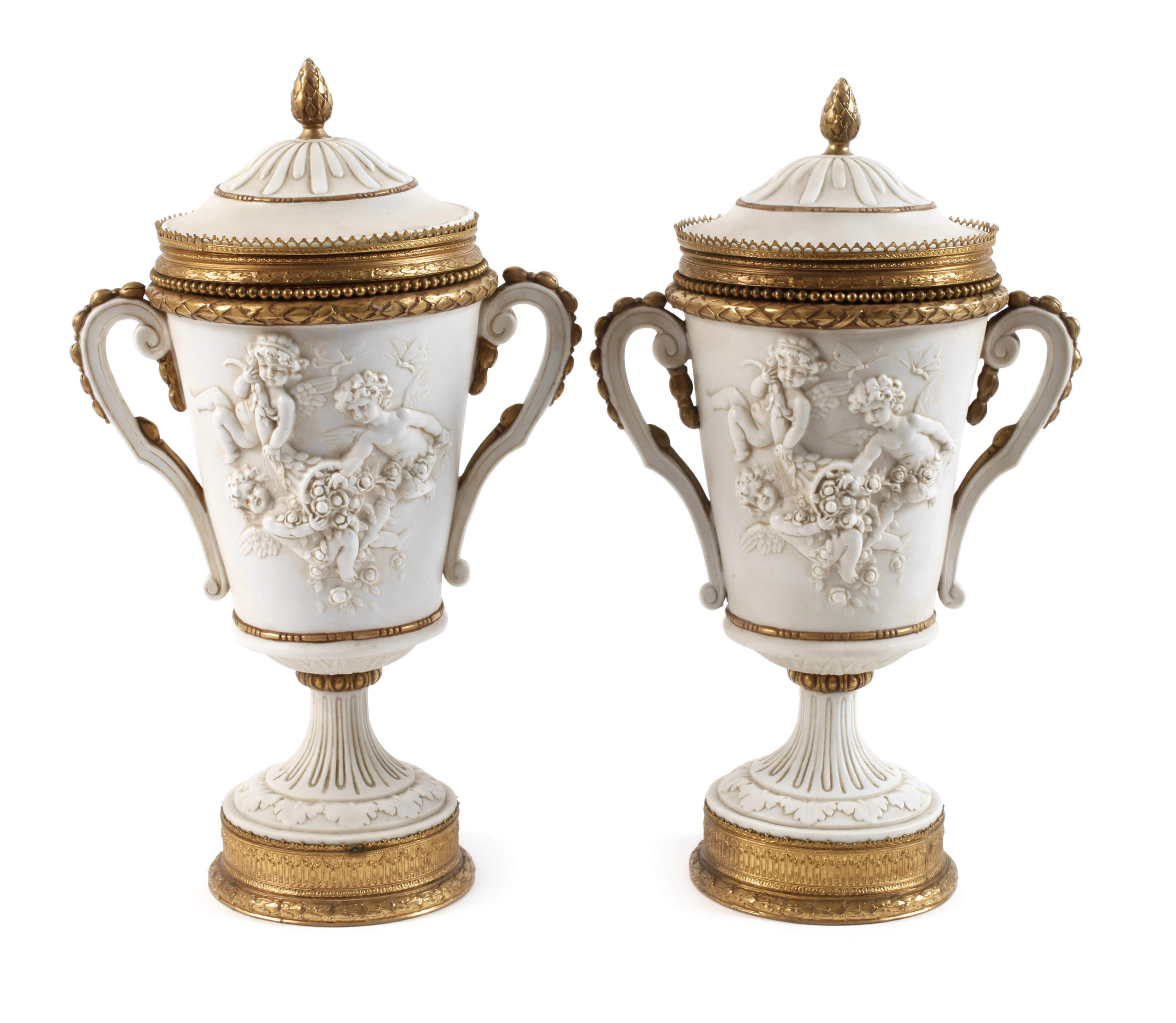 Schwarza-Saalbahn Paar Prunkvasen mit Montur