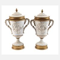 Schwarza-Saalbahn Paar Prunkvasen mit Montur111