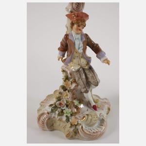 Sitzendorf Paar Kerzenleuchter mit Gärtnerpaar