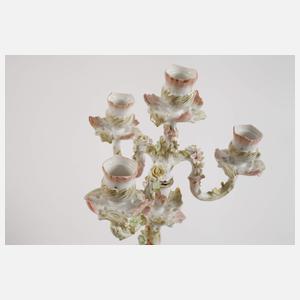 Sitzendorf Paar Kerzenleuchter mit Gärtnerpaar