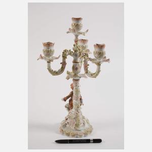 Sitzendorf Paar Kerzenleuchter mit Gärtnerpaar