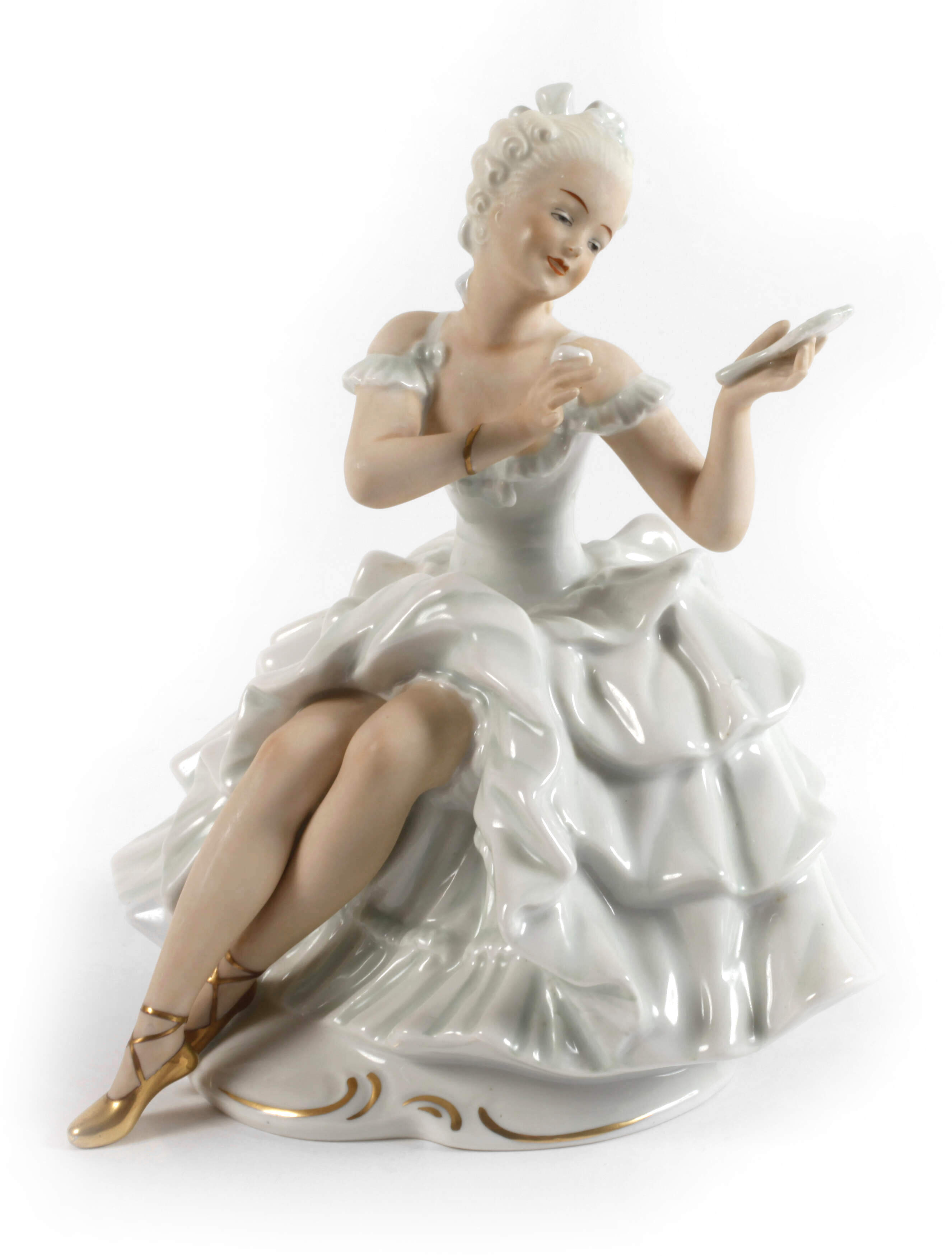 Wallendorf "Balletteuse mit Spiegel"