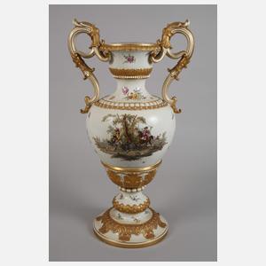 Meissen große Prunkvase Portrait August der Starke