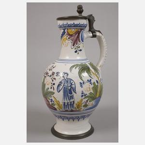 Erfurter Fayencekrug mit Chinoiserie
